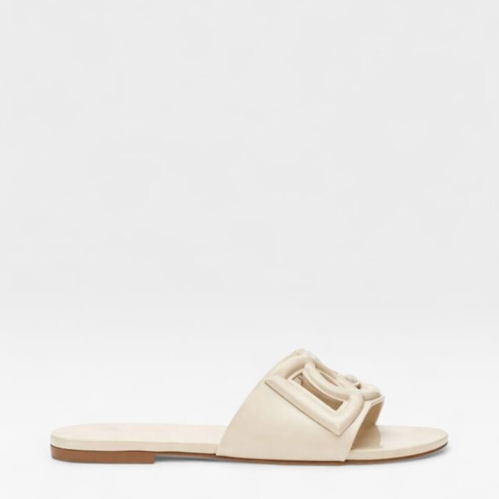 Dolce & Gabbana Bianca Interlock Slide Sandal