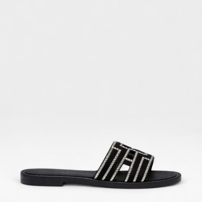 Hermès Oran H Cut-out Crystal-embellished Sandal