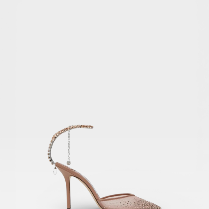 Jimmy Choo Saeda 100 crystal-embellished pumps
