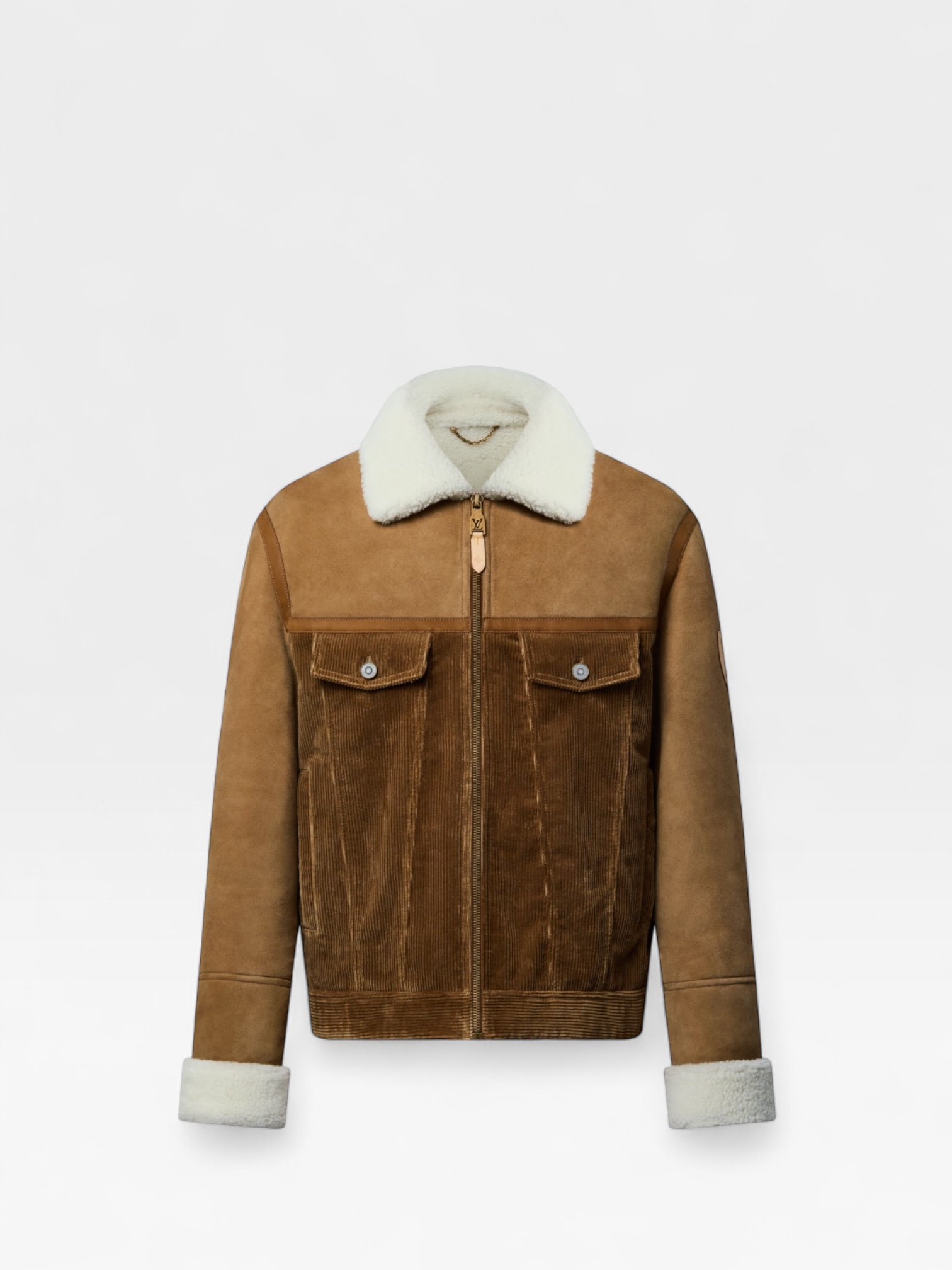 Corduroy And Shearling Mix Trucker