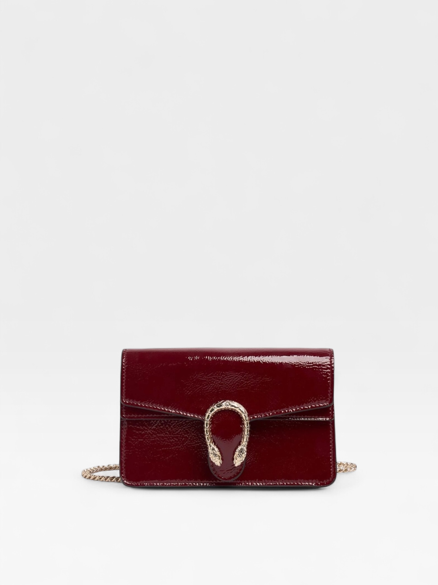 red Gucci Dionysus patent leather bag