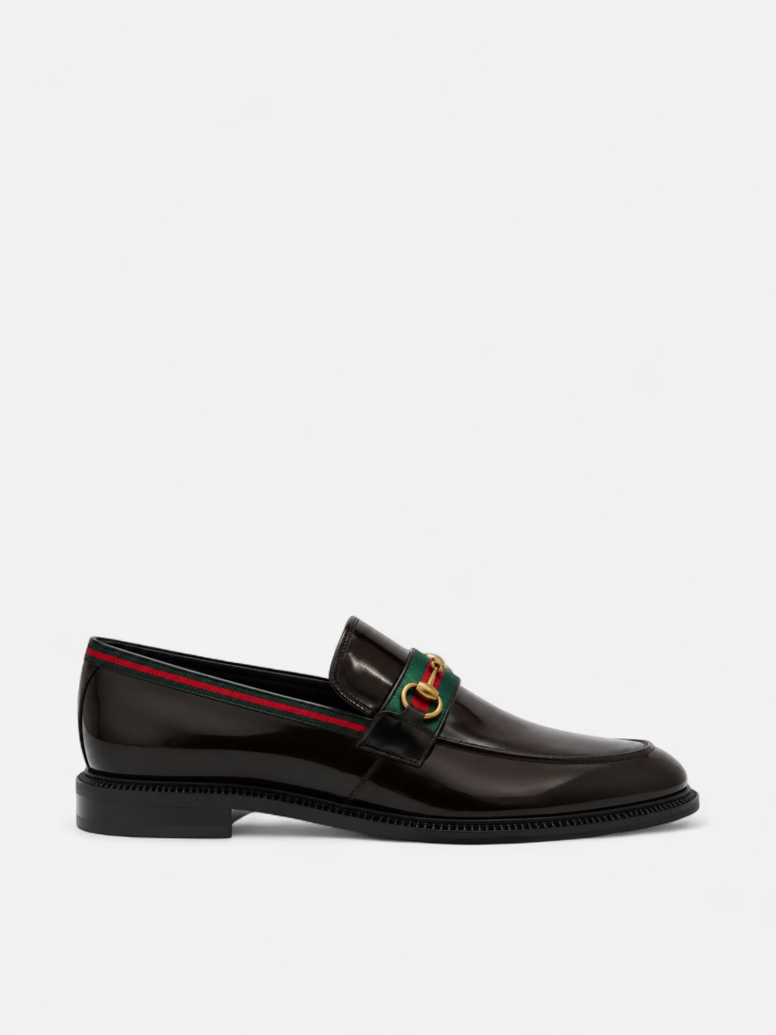 Gucci Men's Burgundy Leather Horsebit Loafers