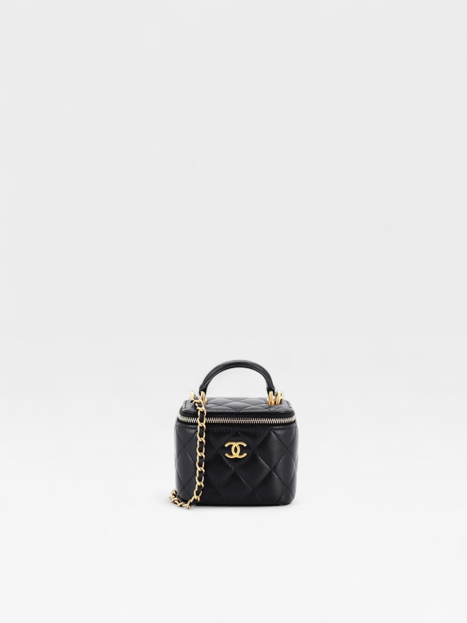 Chanel Classic Top Handle Vanity Case with Chain
